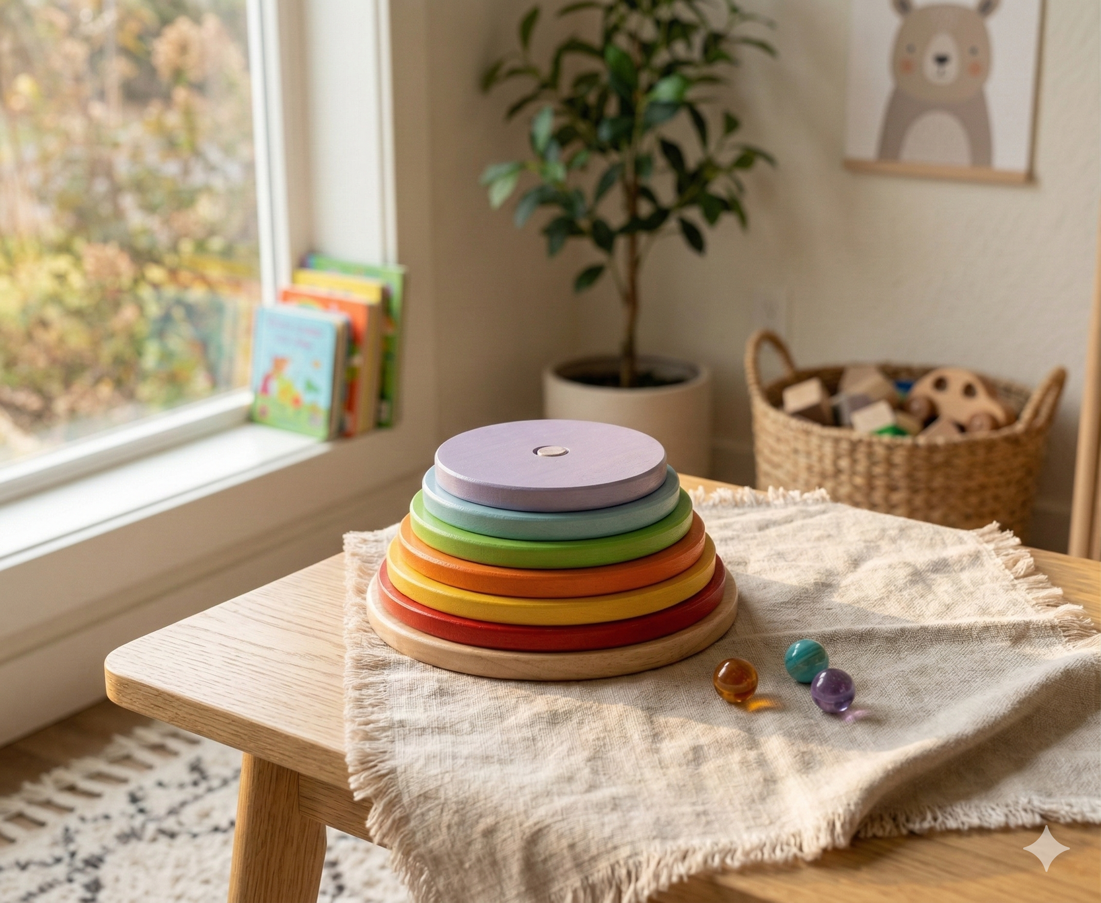 Wooden Rainbow Stacker